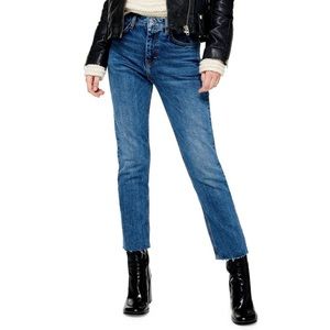 TOPSHOP ⬆️ TALL ⬆️ Raw Hem Straight Jeans